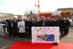 Pose de la première pierre du futur groupe scolaire Mont-Roland